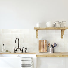 Kitchen peel and stick backsplash tile Zellige white Smart Tiles