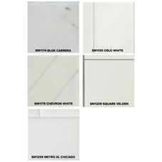 peel and stick backsplash tile sample kit white smart tiles for kitchen, bathroom, vr and fireplace