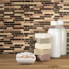 BELLAGIO Beige, Bronze, Brown peel and stick backsplash tile smart tiles for kitchen, bathroom, vr and fireplace