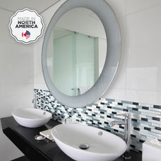 kitchen, bathroom peel and stick backsplash tiles MURETTO Blue, White Smart Tiles