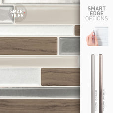 Smart Edge peel and stick backsplash tiles MILANO Beige, Brown, Grey Smart Tiles