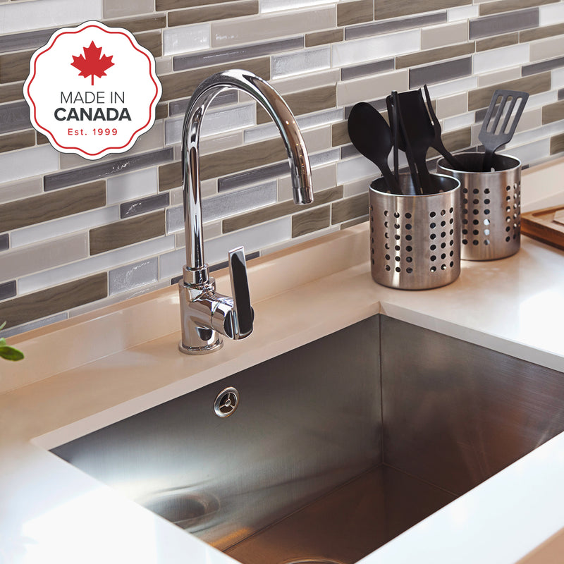 MILANO Beige, Brown, Grey peel and stick backsplash tile smart tiles for kitchen, bathroom, vr and fireplace