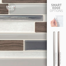 Smart Edge peel and stick backsplash tiles MILANO Brown, Grey Smart Tiles