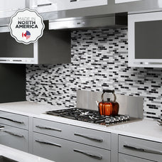 kitchen, bathroom peel and stick backsplash tiles MURETTO Black, Grey, White Smart Tiles