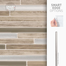 Smart Edge peel and stick backsplash tiles CAPRI Beige Smart Tiles