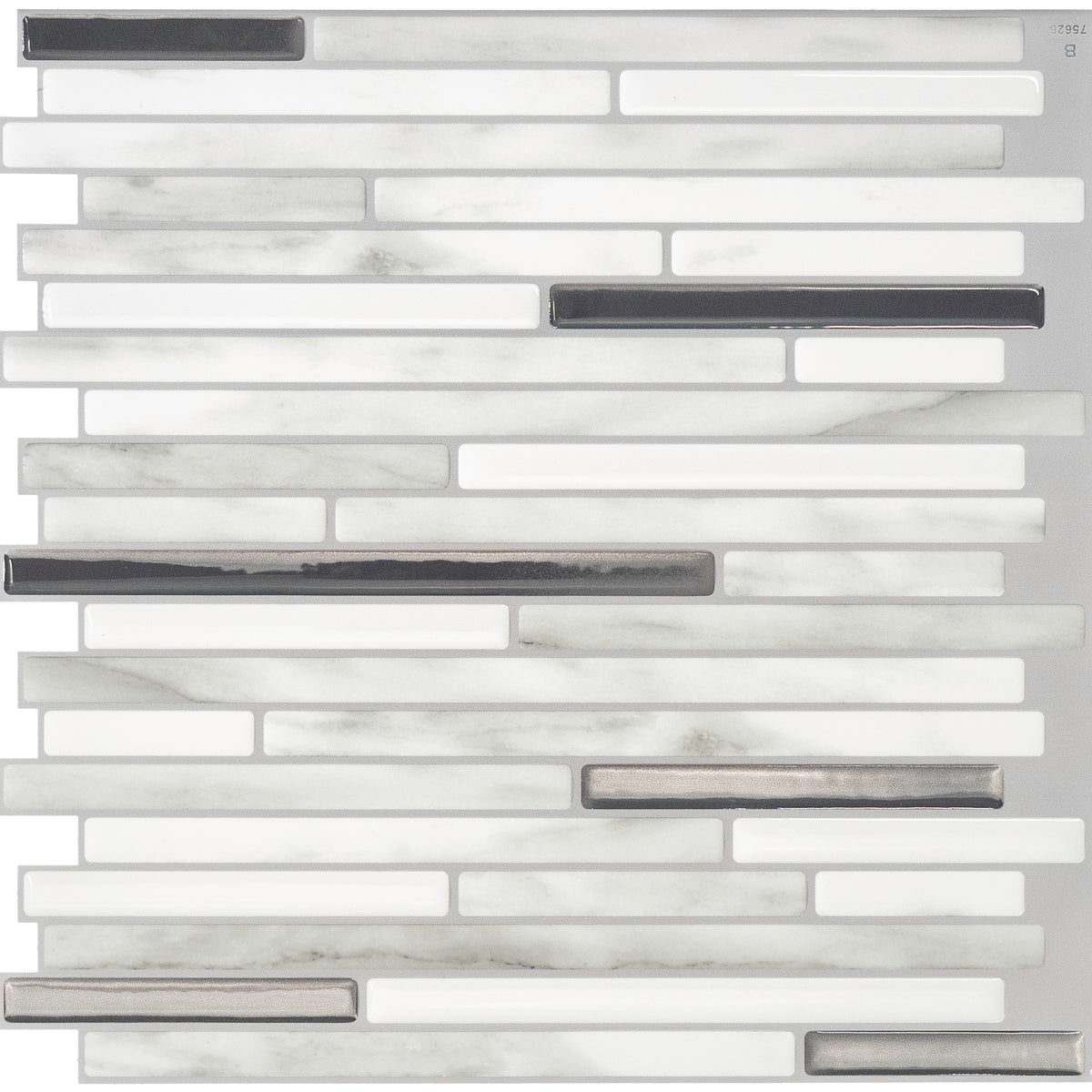 CAPRI Grey, White peel and stick backsplash tile smart tiles for kitchen, bathroom, vr and fireplace