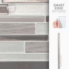 Smart Edge peel and stick backsplash tiles MILANO Grey Smart Tiles