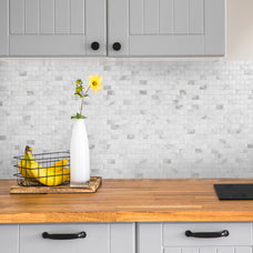 kitchen, bathroom peel and stick backsplash tiles RAVENNA Grey, White Smart Tiles