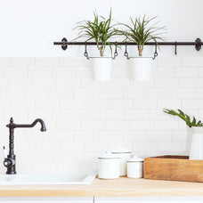 kitchen, bathroom peel and stick backsplash tiles METRO White Smart Tiles