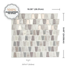 Dimensions peel and stick backsplash tiles CAVALIS Stainless Steel Smart Tiles