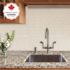 kitchen, bathroom peel and stick backsplash tiles METRO Beige Smart Tiles