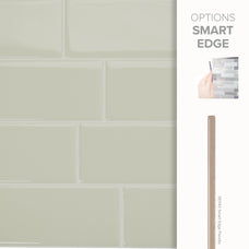 kitchen, bathroom peel and stick backsplash tiles METRO Beige Smart Tiles