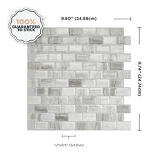 Dimensions peel and stick backsplash tiles RAVENNA Grey Smart Tiles