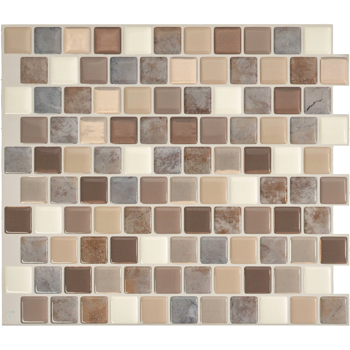 BRIXIA Beige, Brown peel and stick backsplash tile smart tiles for kitchen, bathroom, vr and fireplace