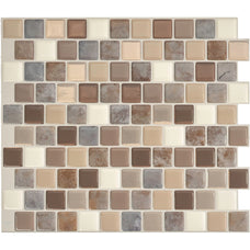 BRIXIA Beige, Brown peel and stick backsplash tile smart tiles for kitchen, bathroom, vr and fireplace
