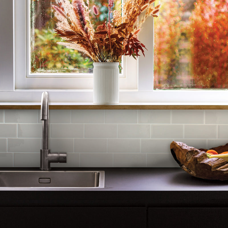 METRO Grey peel and stick backsplash tile smart tiles for kitchen, bathroom, vr and fireplace