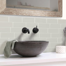 bathroom peel and stick backsplash tiles METRO Grey Smart Tiles