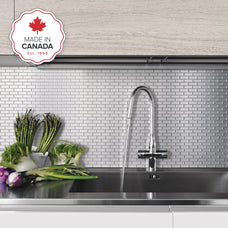 kitchen, bathroom peel and stick backsplash tiles MURANO Stainless Steel Smart Tiles