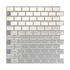 RAVENNA Stainless Steel peel and stick backsplash tile smart tiles for kitchen, bathroom, vr and fireplace