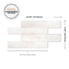 Dimensions peel and stick backsplash tiles NORWAY Grey Smart Tiles