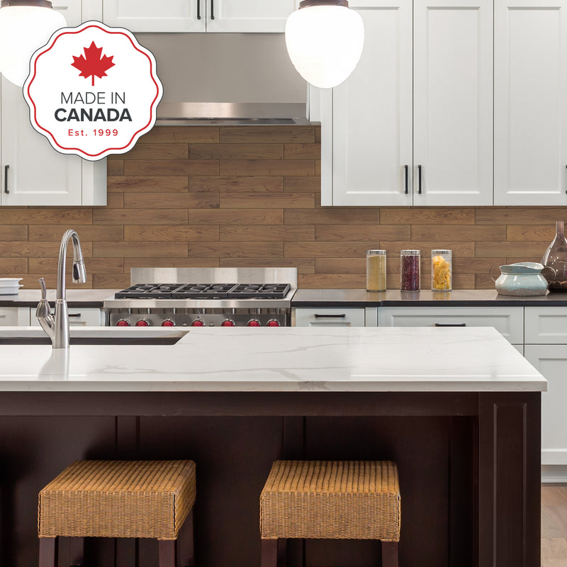 NORWAY Brown peel and stick backsplash tile smart tiles for kitchen, bathroom, vr and fireplace