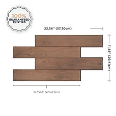 Dimensions peel and stick backsplash tiles NORWAY Brown Smart Tiles