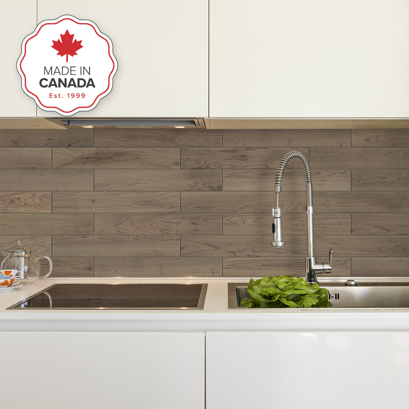 NORWAY Brown peel and stick backsplash tile smart tiles for kitchen, bathroom, vr and fireplace