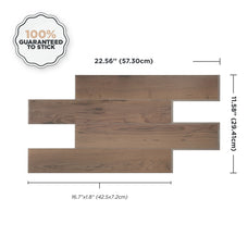 Dimensions peel and stick backsplash tiles NORWAY Brown Smart Tiles