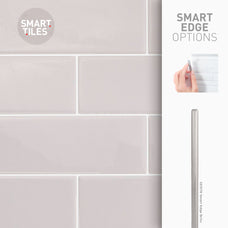 Smart Edge peel and stick backsplash tiles XL OSLO Grey Smart Tiles