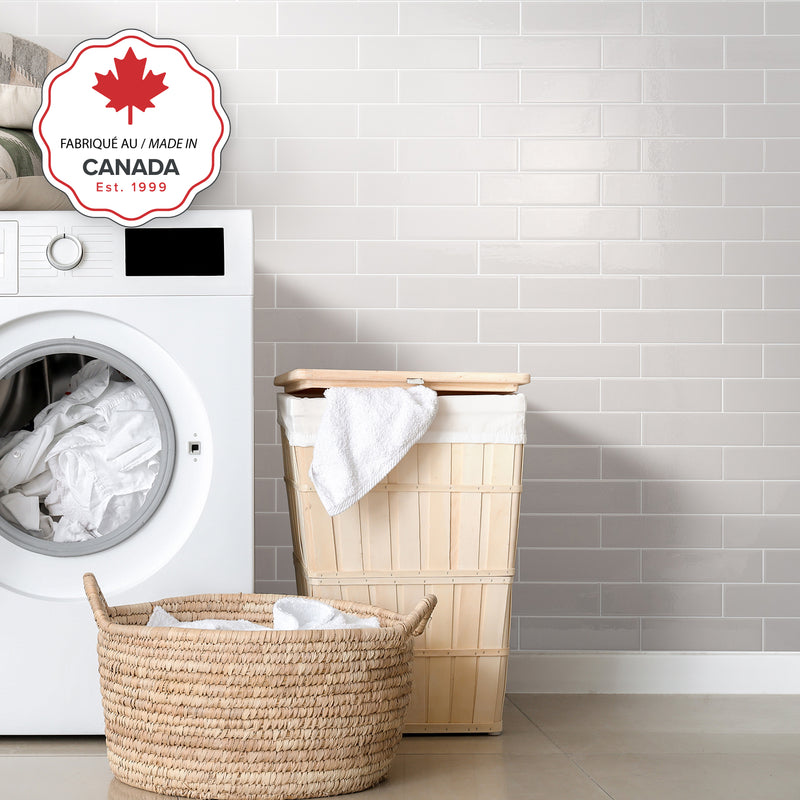 XL OSLO Grey peel and stick backsplash tile smart tiles for kitchen, bathroom, vr and fireplace