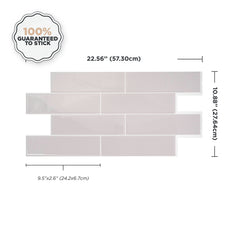 Dimensions peel and stick backsplash tiles XL OSLO Grey Smart Tiles