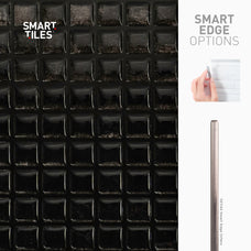 Smart Edge peel and stick backsplash tiles MINIMO Black Smart Tiles