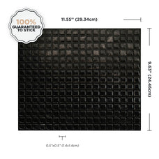 Dimensions peel and stick backsplash tiles MINIMO Black Smart Tiles