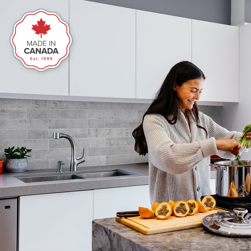 NORWAY Grey peel and stick backsplash tile smart tiles for kitchen, bathroom, vr and fireplace