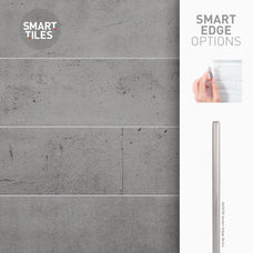 Smart Edge peel and stick backsplash tiles NORWAY Grey Smart Tiles