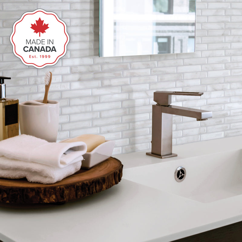 MILENZA Grey peel and stick backsplash tile smart tiles for kitchen, bathroom, vr and fireplace