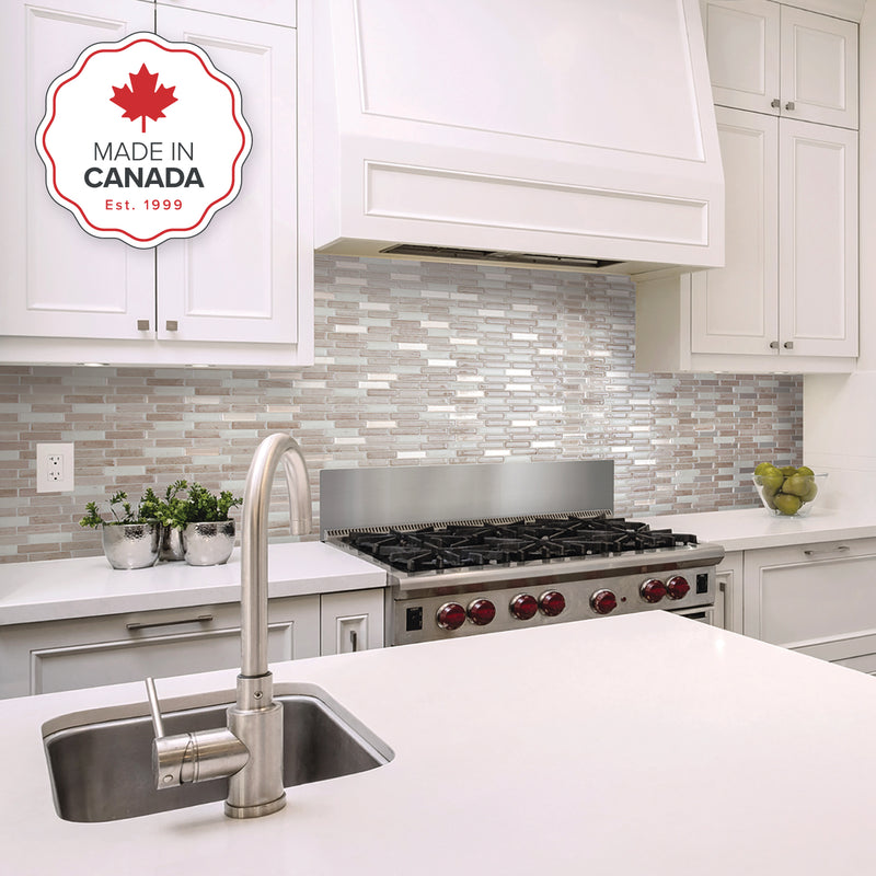 MILENZA Beige peel and stick backsplash tile smart tiles for kitchen, bathroom, vr and fireplace