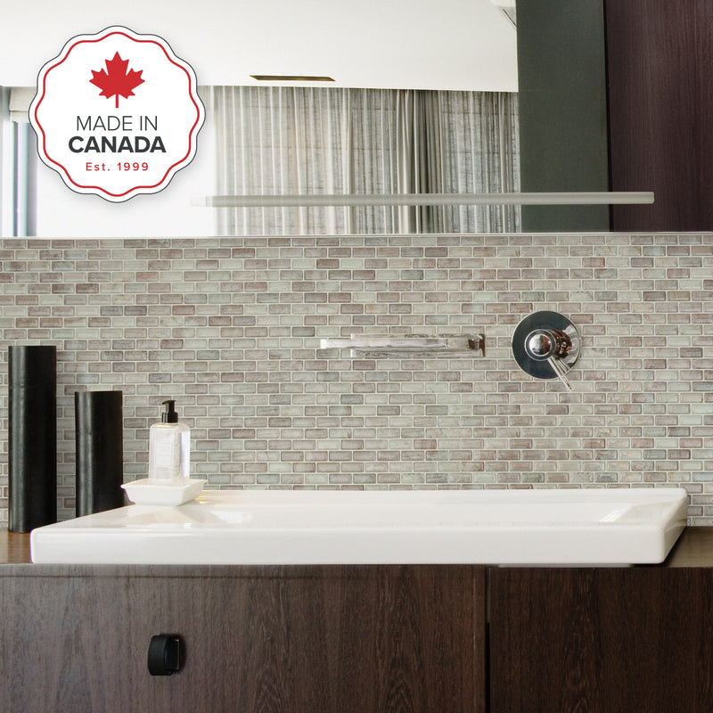 MANDOLIA Beige peel and stick backsplash tile smart tiles for kitchen, bathroom, vr and fireplace