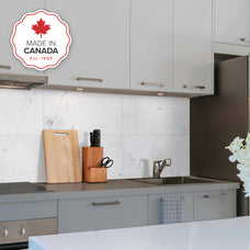 kitchen, bathroom peel and stick backsplash tiles BLOK White Smart Tiles