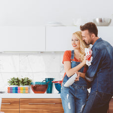 Smart Edge peel and stick backsplash tiles BLOK White Smart Tiles