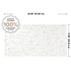 dimensions peel and stick backsplash tiles BLOK Grey, White Smart Tiles
