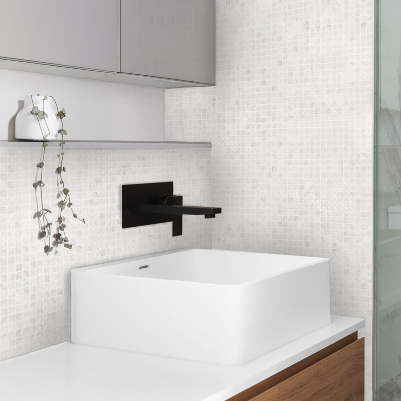 BLOK Grey, White peel and stick backsplash tile smart tiles for kitchen, bathroom, vr and fireplace