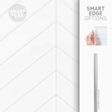 kitchen, bathroom peel and stick backsplash tiles BLOK White Smart Tiles