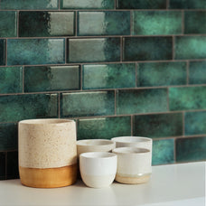 kitchen, bathroom peel and stick backsplash tiles METRO Green Smart Tiles