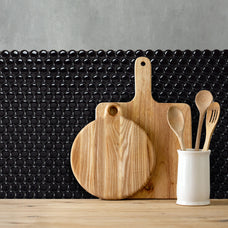kitchen, bathroom peel and stick backsplash tiles PENNY Black Smart Tiles