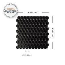 Dimensions peel and stick backsplash tiles PENNY Black Smart Tiles