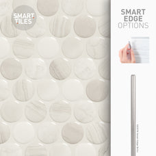 Smart Edge peel and stick backsplash tiles PENNY Beige Smart Tiles