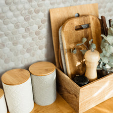 kitchen, bathroom peel and stick backsplash tiles PENNY Beige Smart Tiles