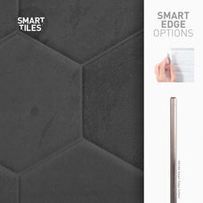 kitchen, bathroom peel and stick backsplash tiles HEXA Grey, White Smart Tiles