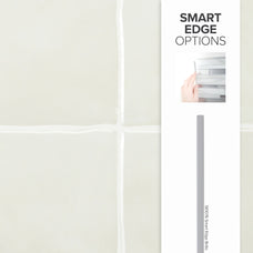 smart edge peel and stick backsplash tile Zellige white Smart Tiles